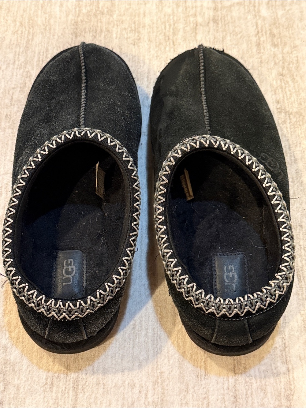 UGG Tasman men’s size 8 Black Suede Slip-On Moccasin Clogs - Picture 5 of 13